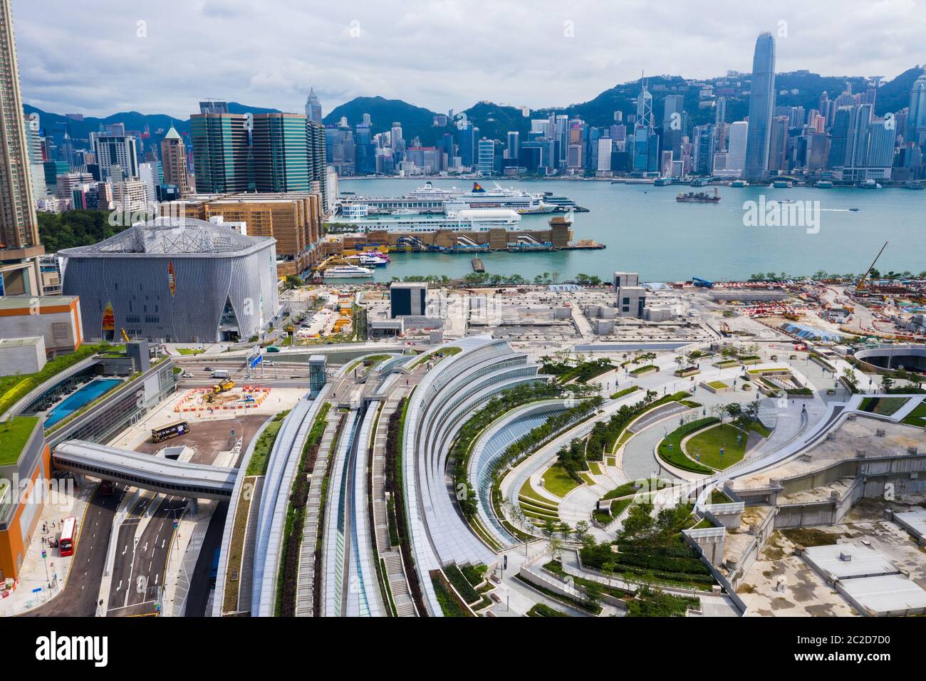 West Kowloon, Hong Kong 10 mai 2019 : vue de dessus de la gare de kowloon ouest Banque D'Images