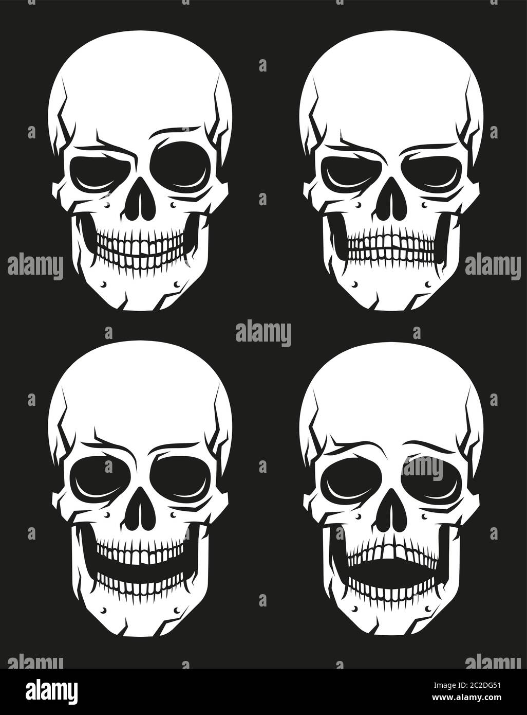 Émotions du crâne Illustration de Vecteur