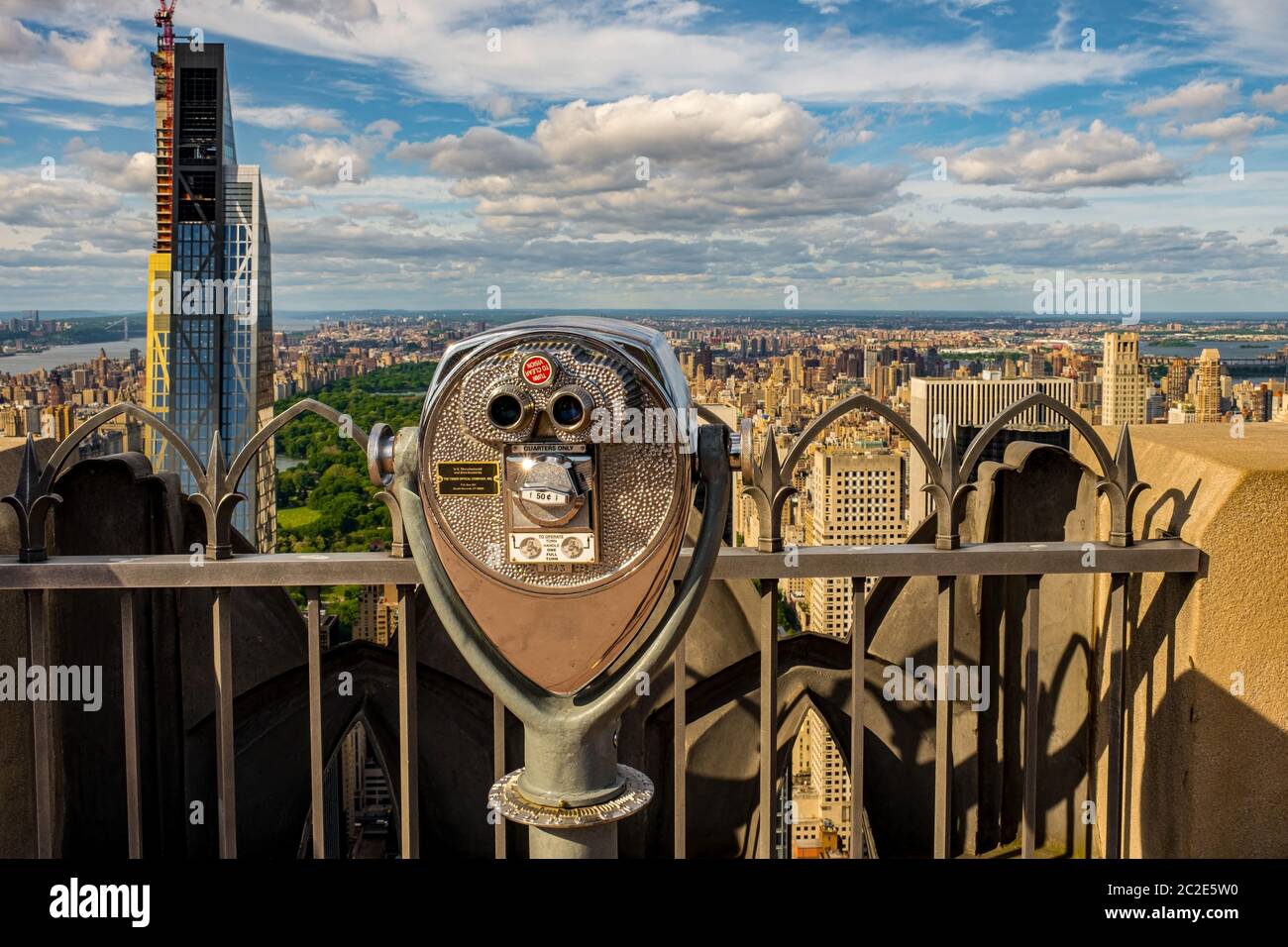Vue panoramique sur la ville et Central Park of New York depuis le Rockefeller Center situé sur le toit Banque D'Images Vue panoramique sur la ville et Central Park of New York depuis le Rockefeller Center situé sur le toit Banque D'Images