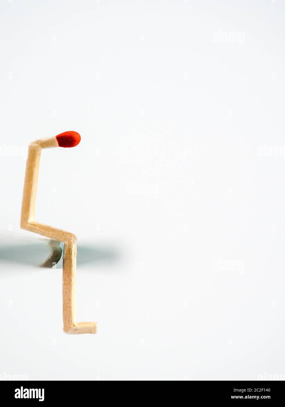 le matchstick est un symbole de l'épuisement, de l'intimidation, de la dépression, de la déjection, des problèmes et des soucis Banque D'Images