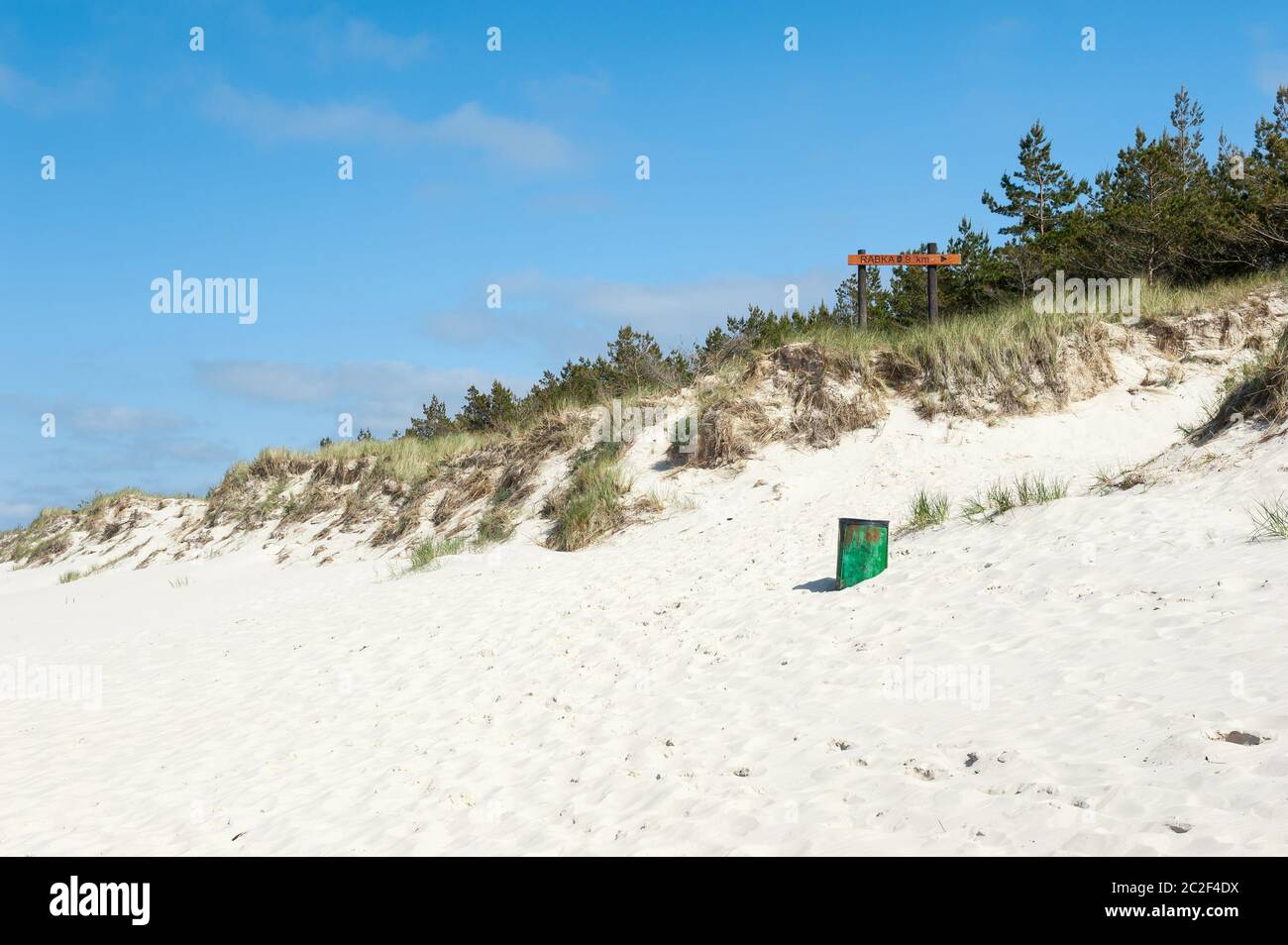 Plage près de Łeba dans le parc national de Slowinski, Pologne Banque D'Images