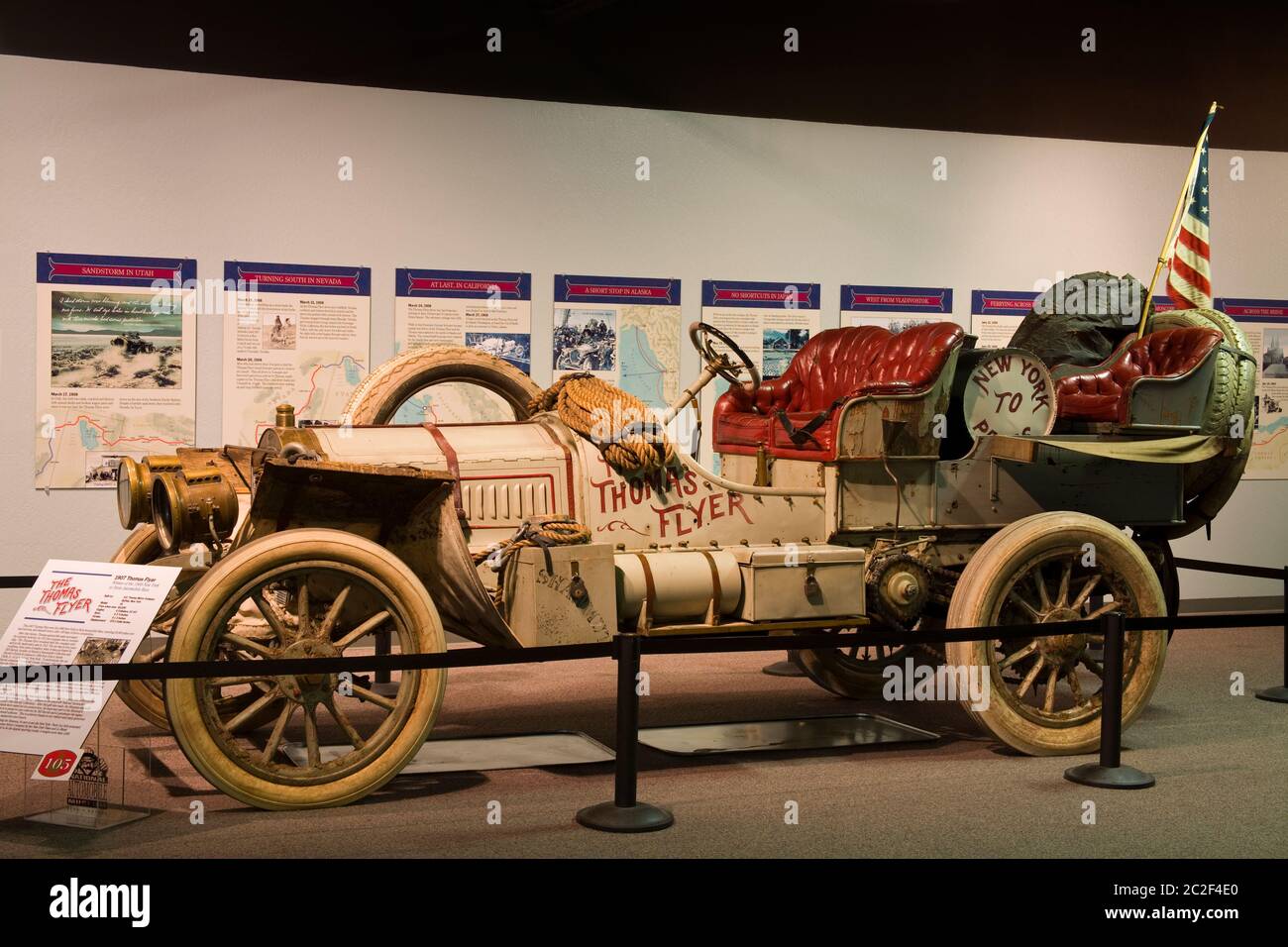 Le Thomas Flyer 1907 au Musée national de l'automobile, Reno, Nevada, États-Unis (gagnant de la course automobile New York-Paris 1908) Banque D'Images
