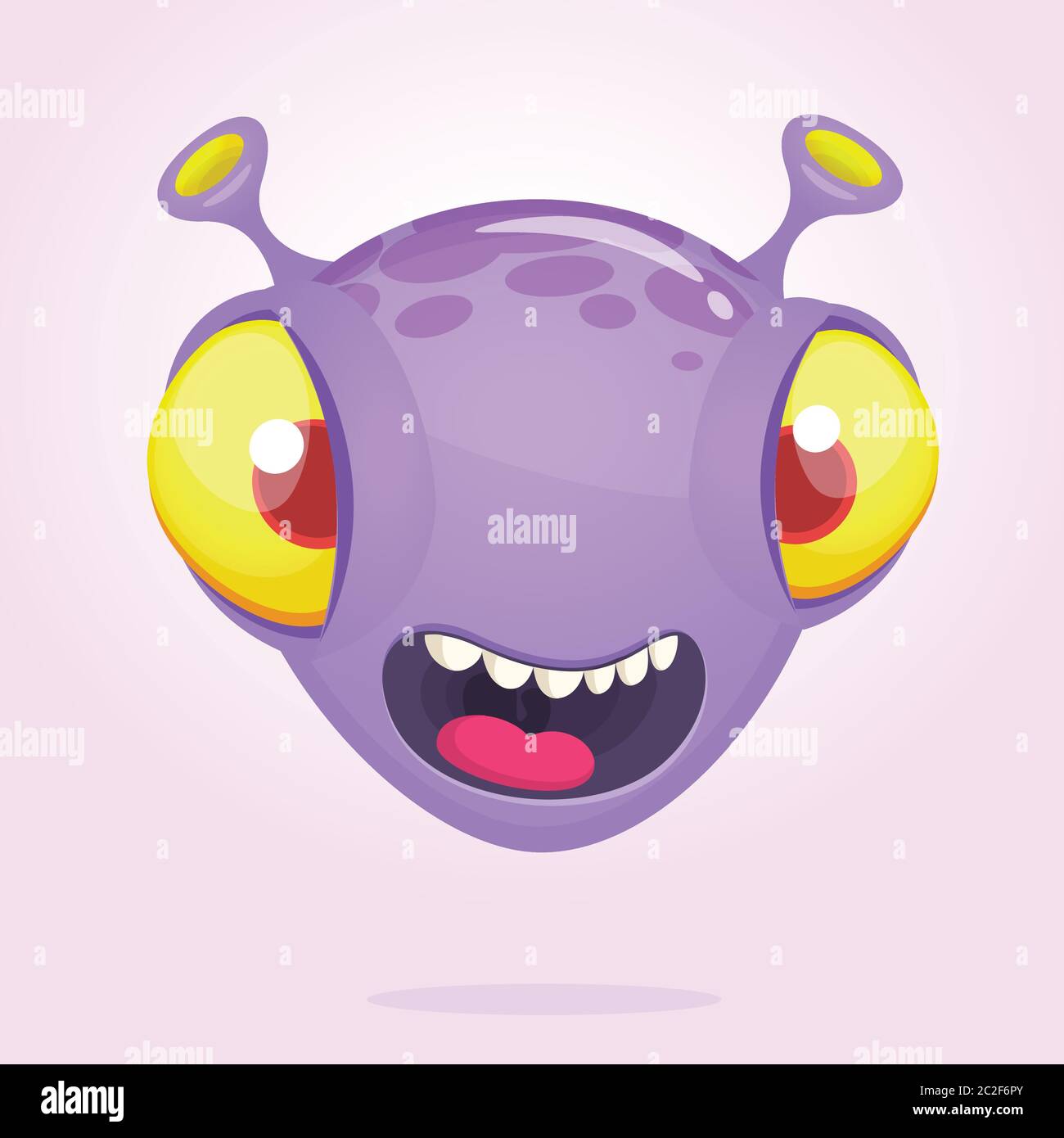 Illustration d'avatar de tête de monstre de dessin animé Illustration de Vecteur