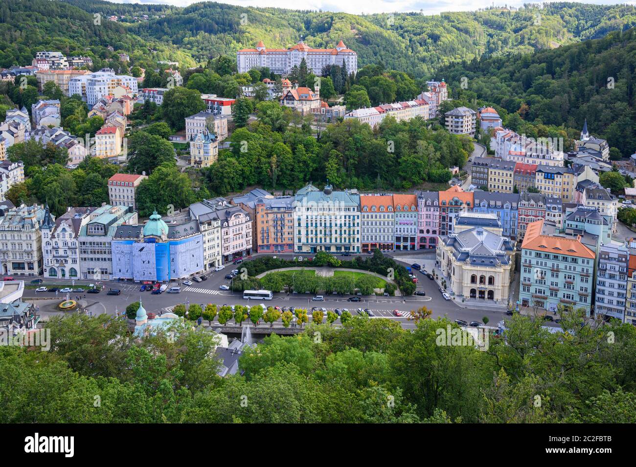 Karlovy, célèbre ville thermale de renommée mondiale, est située en République tchèque Banque D'Images