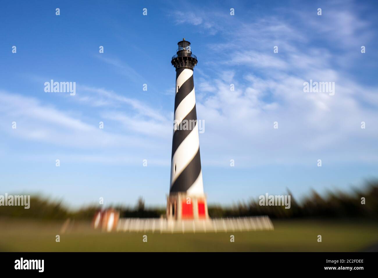 LB00155-00...CAROLINE DU NORD - photo de Lensbaby du phare de Cape Hatteras à Buxton, bord de mer national de Cape Hatteras. Banque D'Images