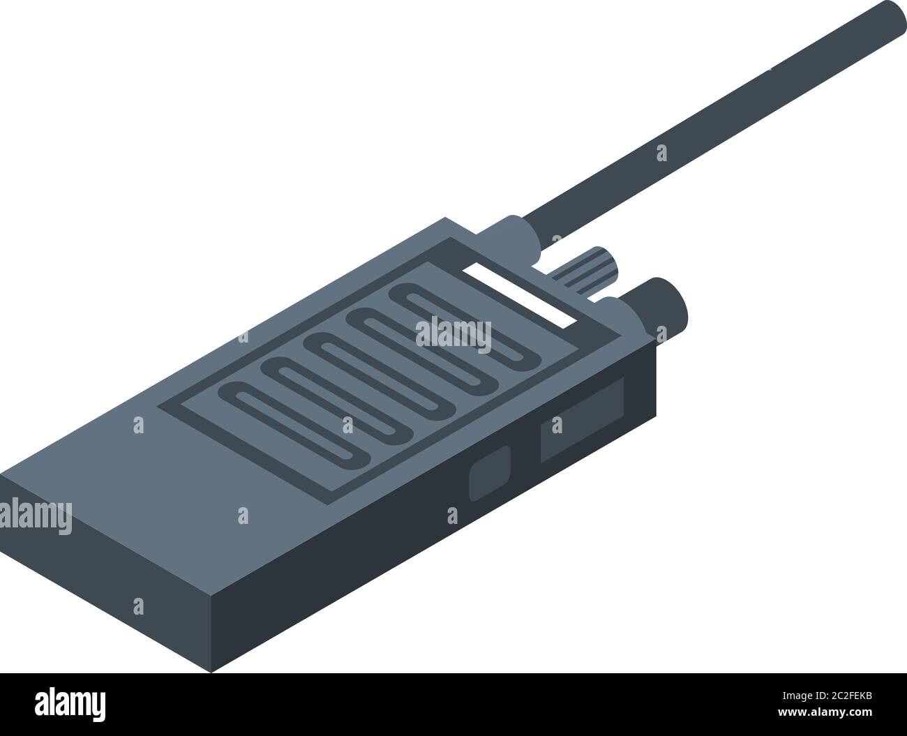 Icône de talkie-walkie de policier, style isométrique Illustration de Vecteur