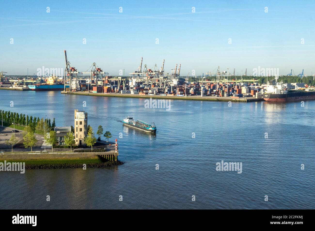 Europe, pays-Bas - Port dans la ville de Rotterdam Banque D'Images