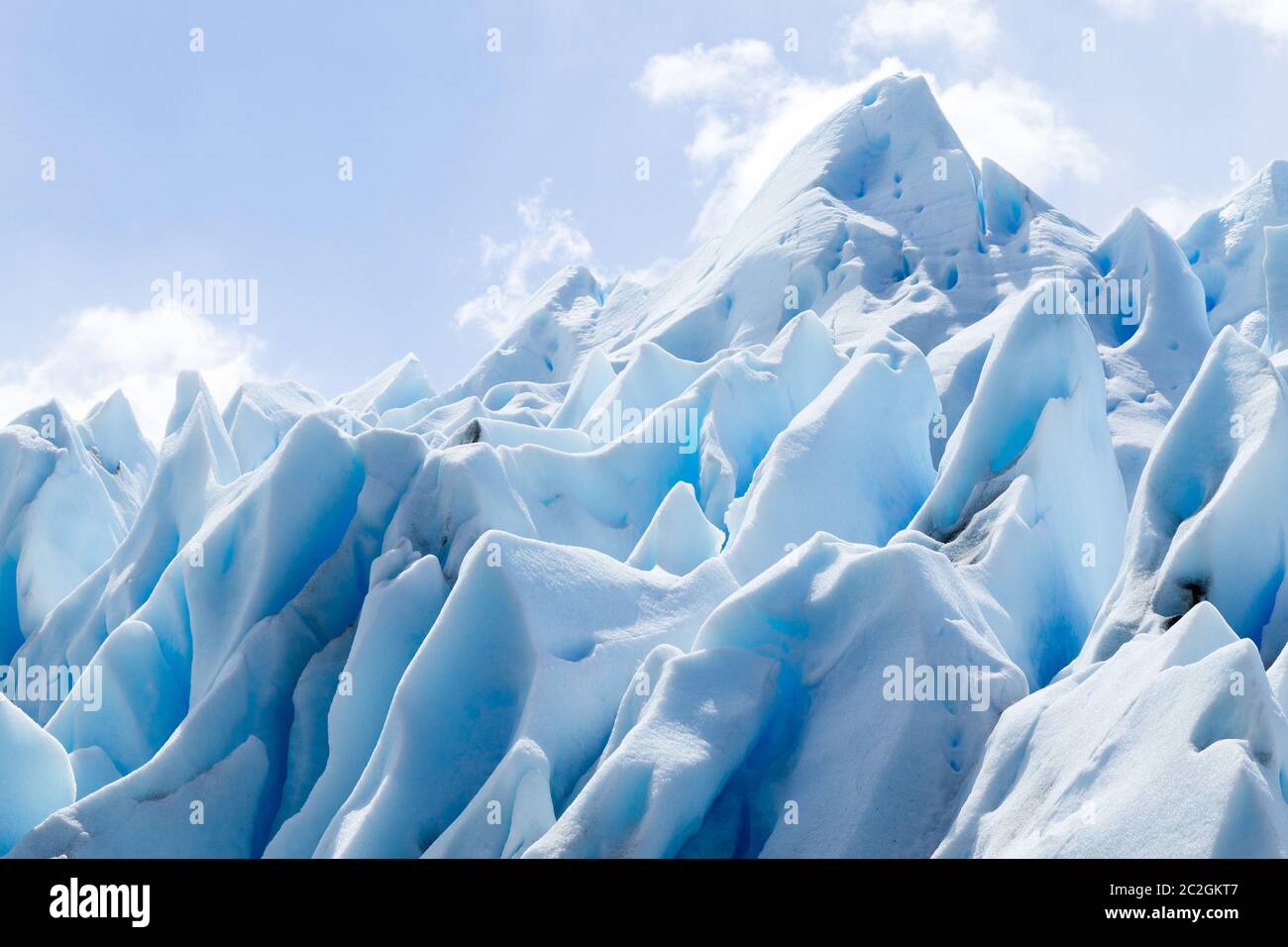 Perito Moreno Glacier formations de glace vue détaillée, Patagonie, Argentine Banque D'Images