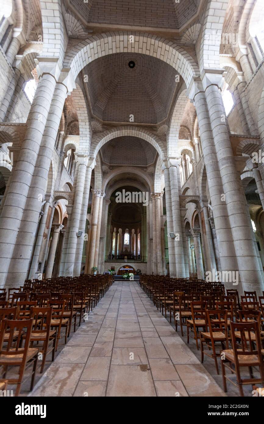 Intérieur de l'église Saint-Hilaire le Grand, Poitiers, Nouvelle-Aquitaine, France Banque D'Images