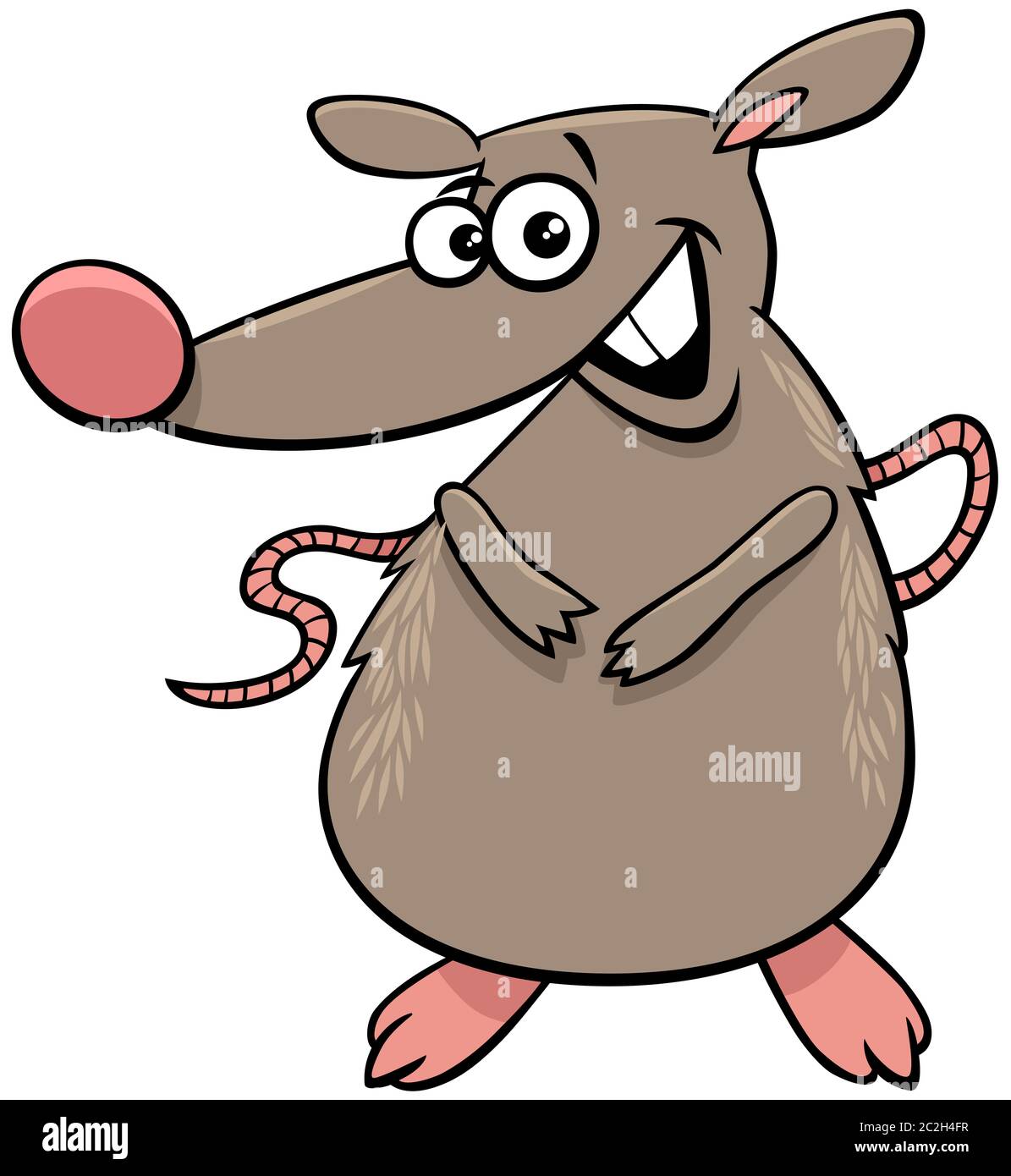 personnage animal de dessin animé de souris ou de rat amusant Banque D'Images