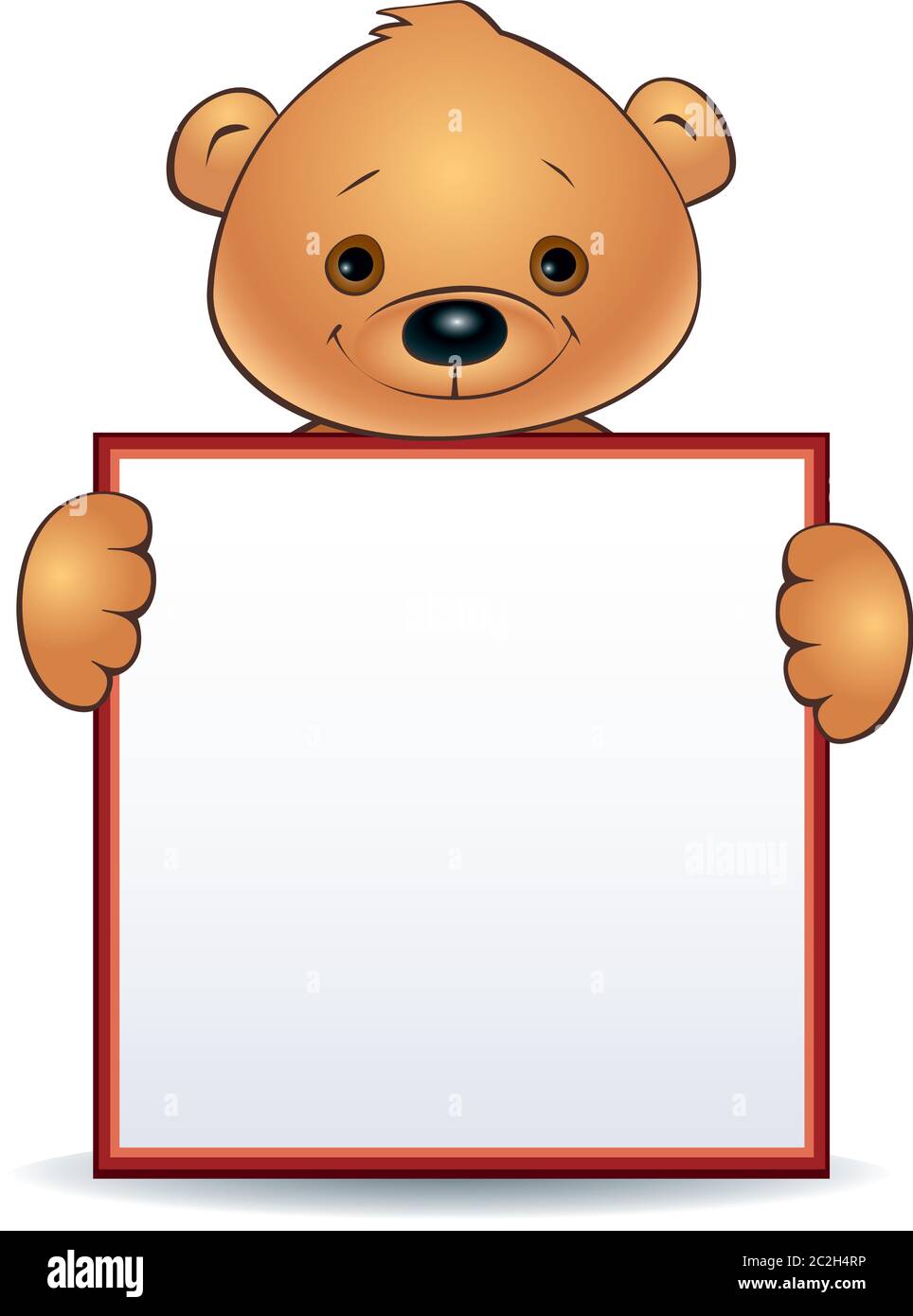 Illustration d'un adorable ours en peluche de dessin animé portant un signe carré vierge. Illustration de Vecteur