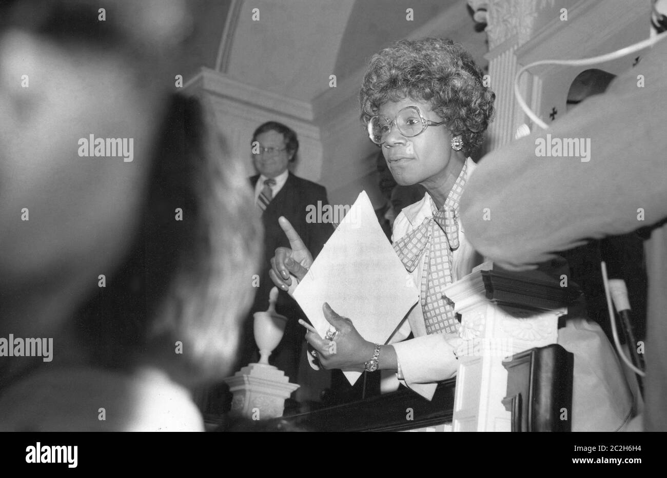 Shirley Chisholm, candidate à la présidence, Boston, ma 1981 Banque D'Images