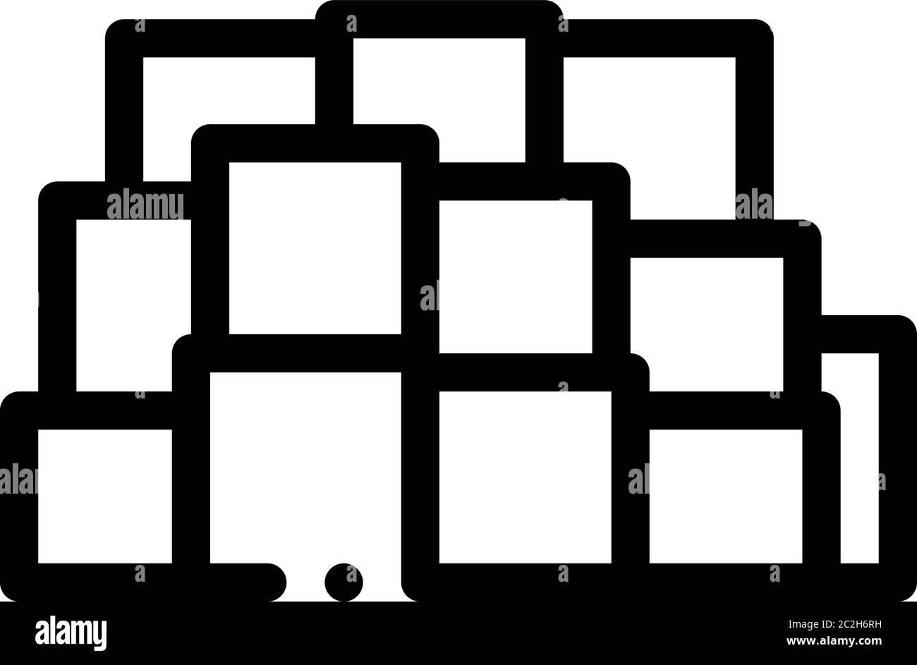 illustration vectorielle de l'icône représentant un cube de fromage Illustration de Vecteur