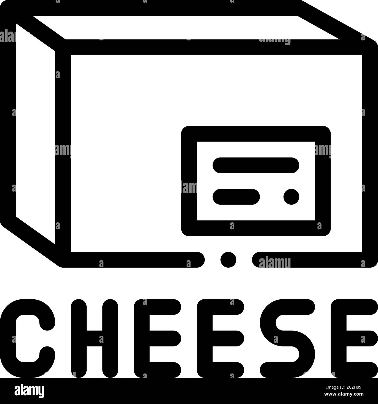 illustration du contour vectoriel de l'icône de barre de fromage Illustration de Vecteur