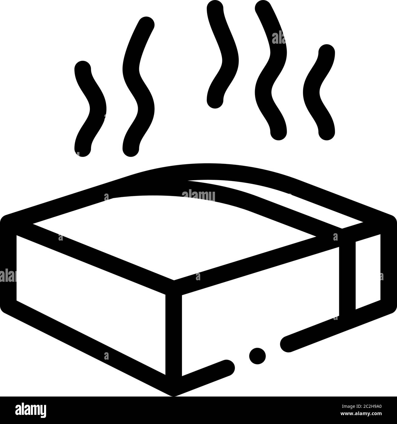 illustration du contour vectoriel de l'icône de la pièce de fromage fondu Illustration de Vecteur