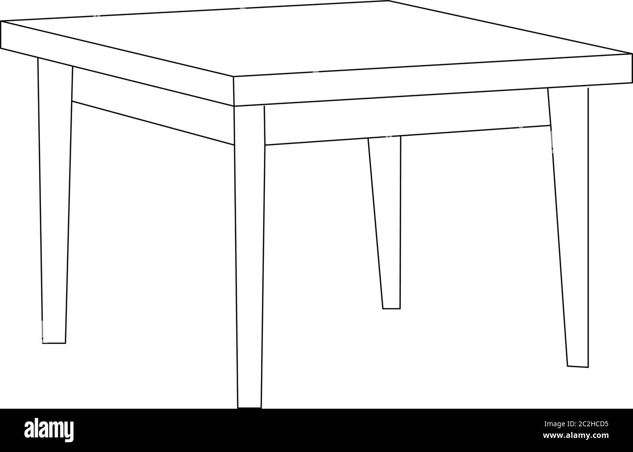 contour de table vectoriel isolé Illustration de Vecteur