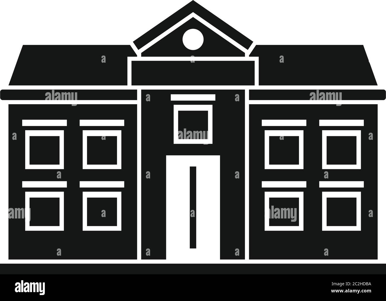 Icône du bâtiment de l'université. Illustration simple de l'icône de vecteur de bâtiment universitaire pour la conception de sites Web isolée sur fond blanc Illustration de Vecteur