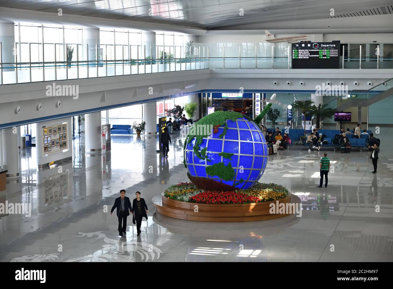 Pyongyang, Corée du Nord - 29 avril 2019 : intérieur de l'aéroport international de Pyongyang, également connu sous le nom d'aéroport international de Pyongyang Sunan, est Banque D'Images