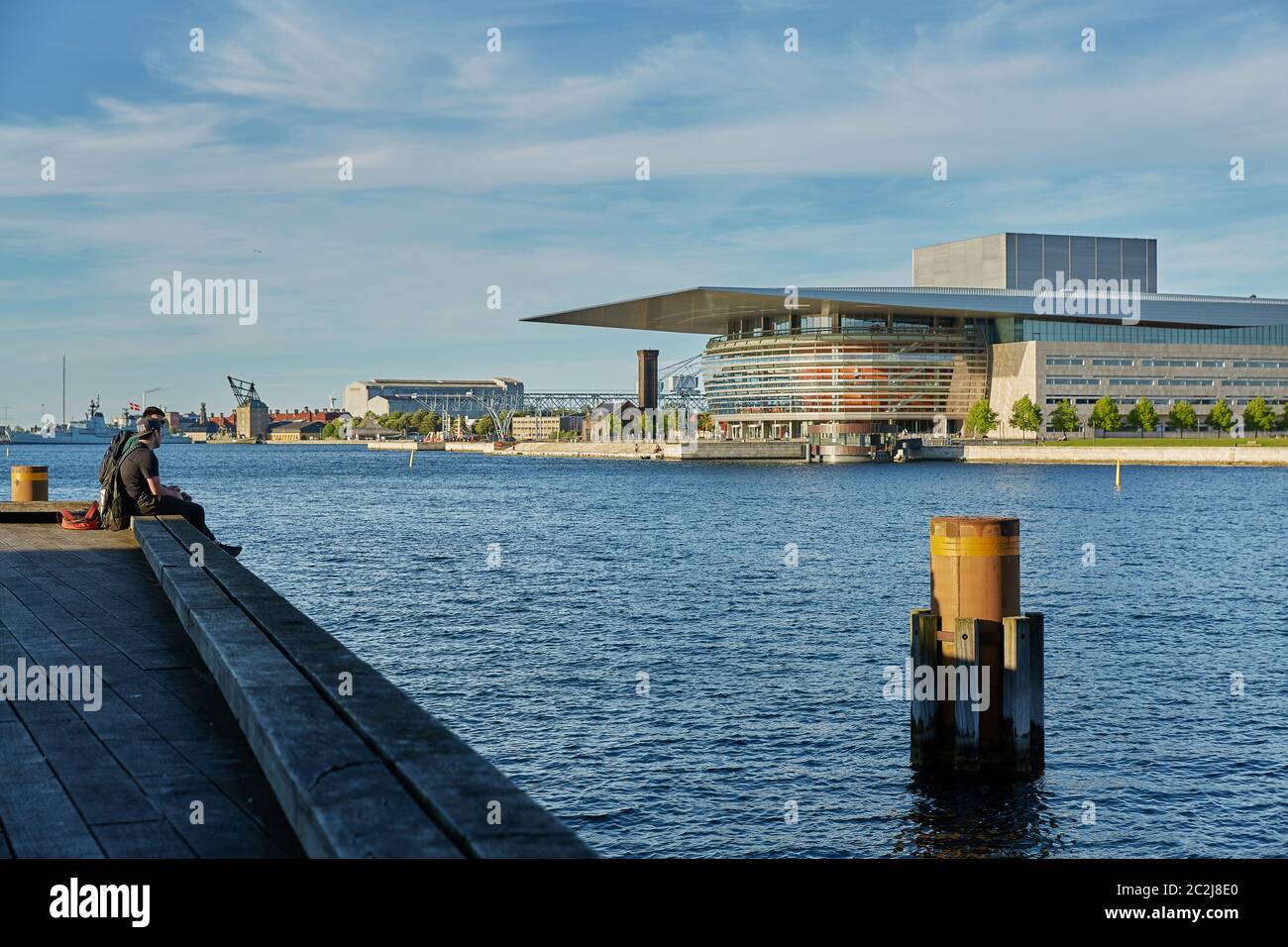 L'Opéra National Operaen est situé sur l'île de Holmen, dans le centre de Copenhague. Banque D'Images