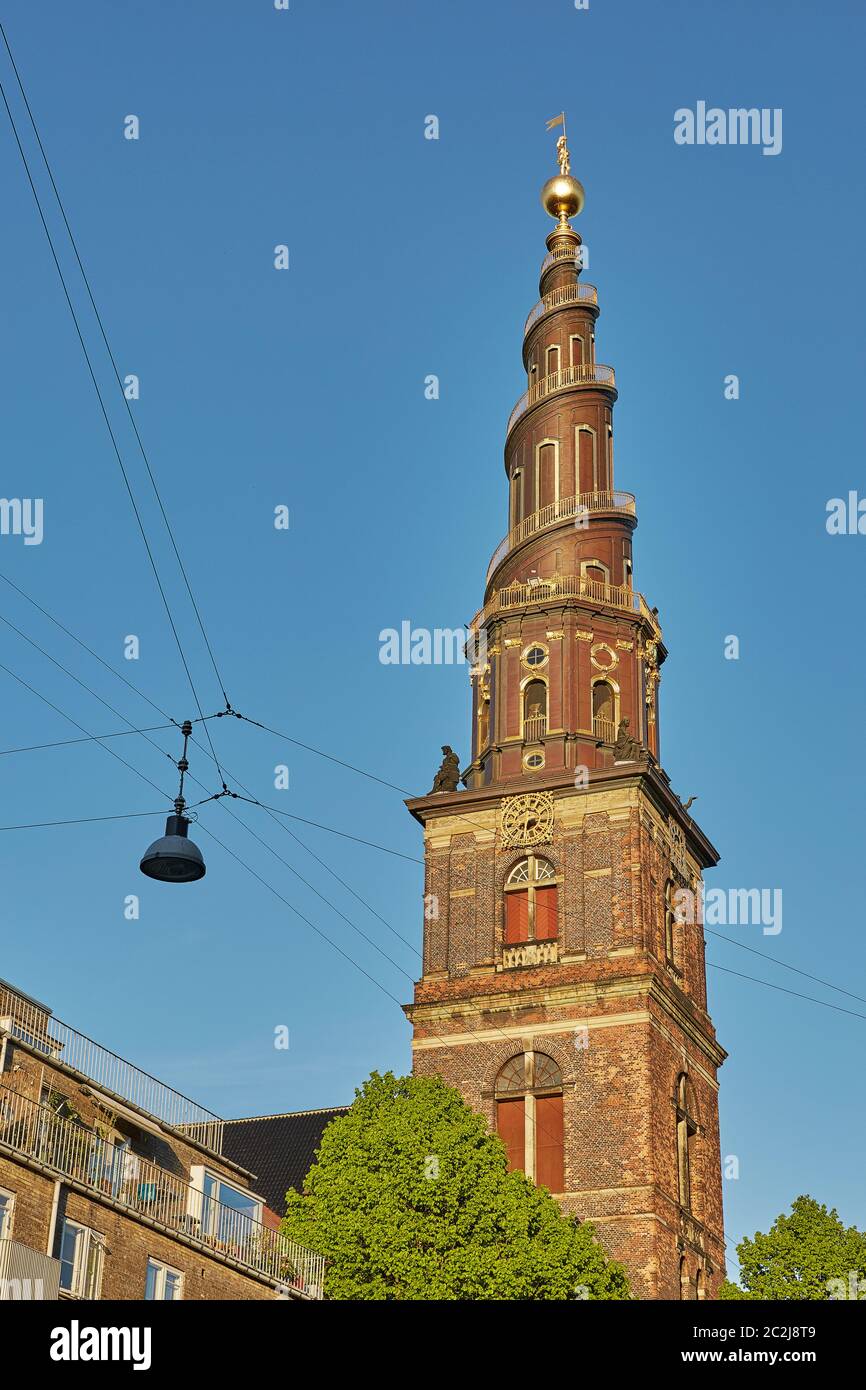 Détail de l'Église de notre Sauveur (VOR Frelsers Kirke), Copenhague, Danemark Banque D'Images