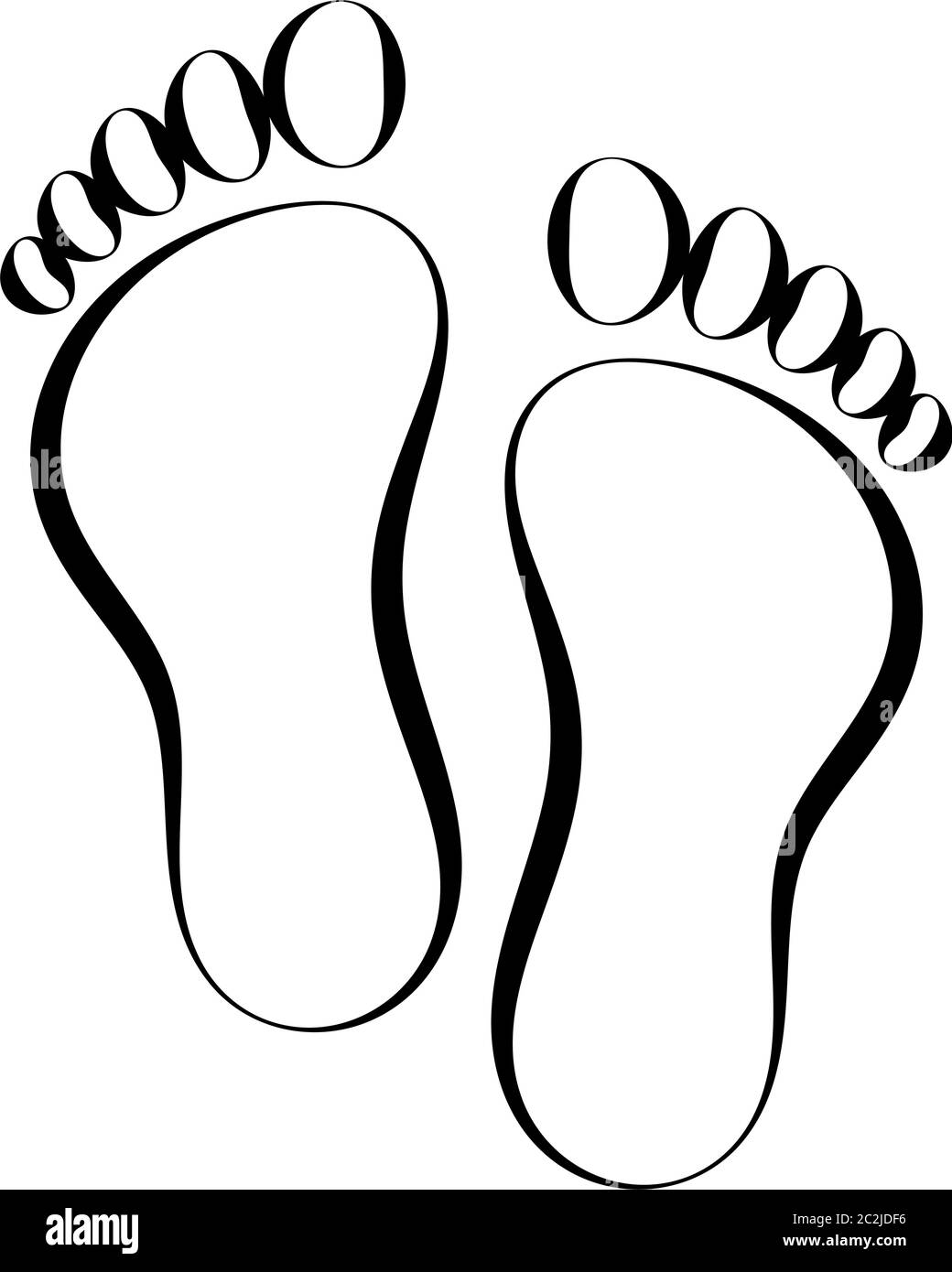 Icône empreinte humaine, illustration de l'illustration vectorielle de l'empreinte du pied Illustration de Vecteur
