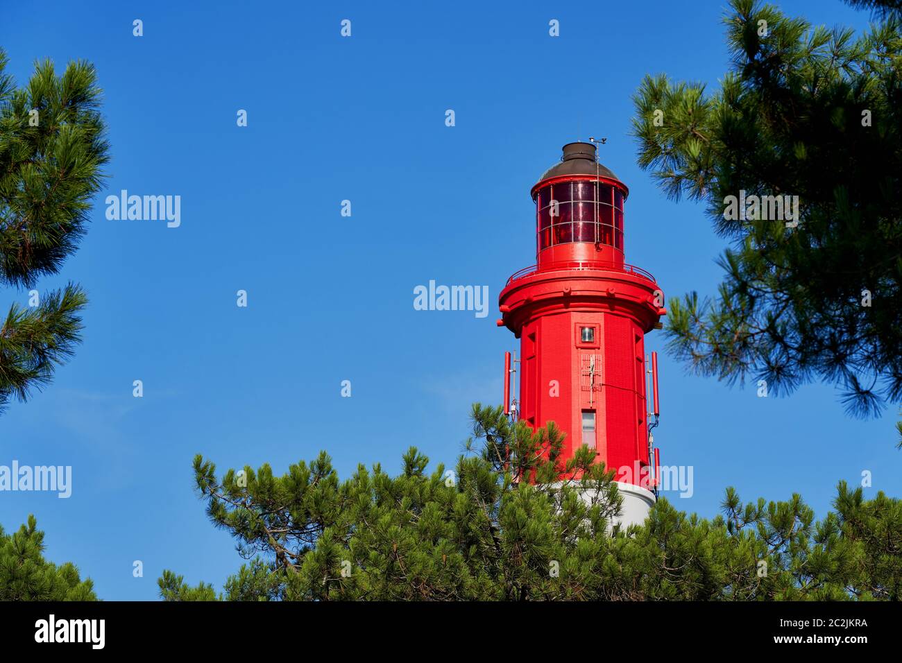 Le phare du Cap Ferret, qui surplombe la baie d'Arcachon et l'océan Atlantique, Gironde, Aquitaine, France, reconstruit en 1947 Banque D'Images