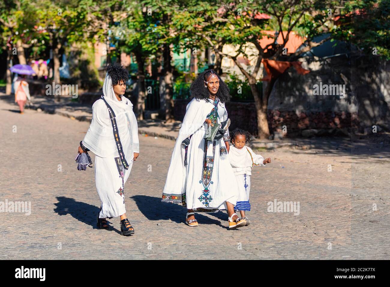 Orthodoxe chrétienne éthiopienne, Lalibela, Ethiopie Banque D'Images