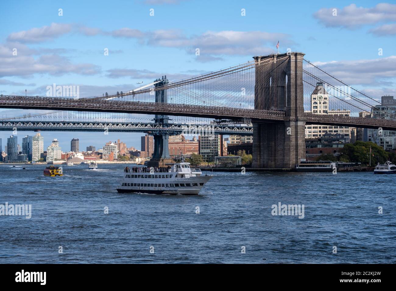 Pier 15 au South Street Seaport en journée en automne Banque D'Images