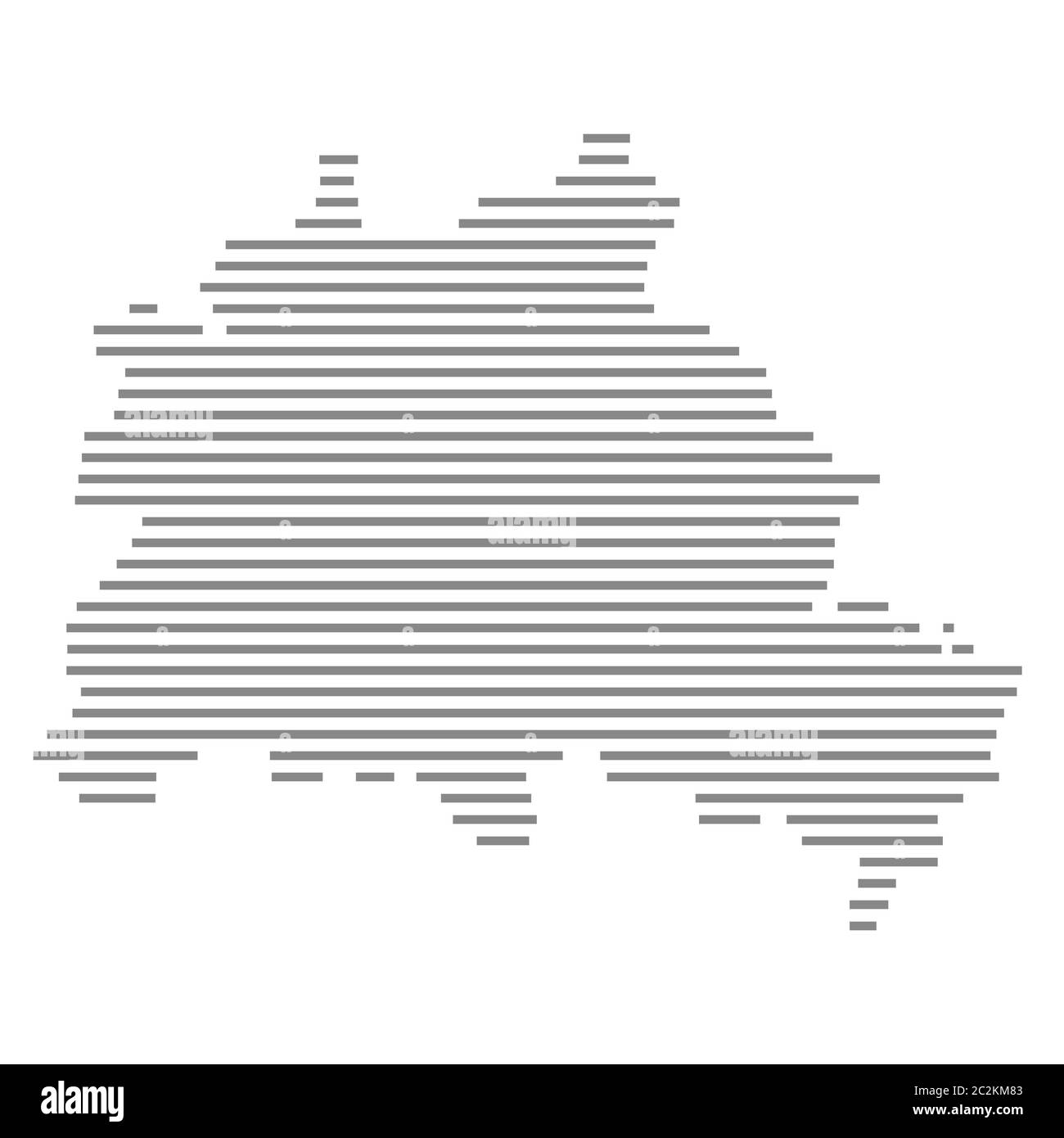 Carte de Berlin avec rayures grises sans quartiers Banque D'Images