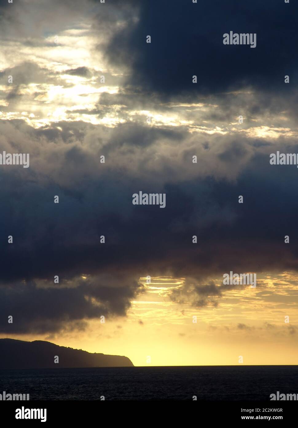 Coucher du soleil à la plage Banque D'Images