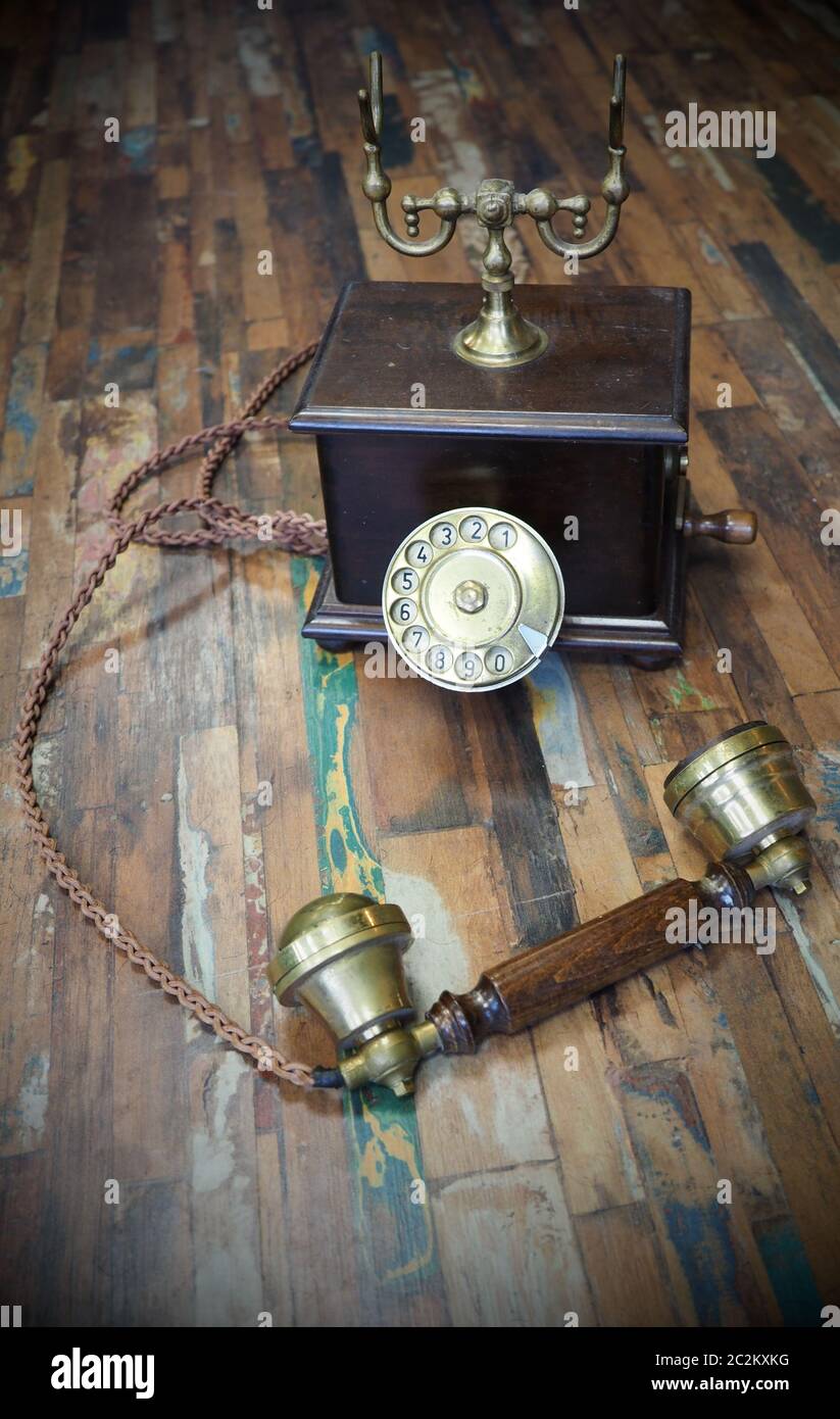 vieux téléphone Banque D'Images