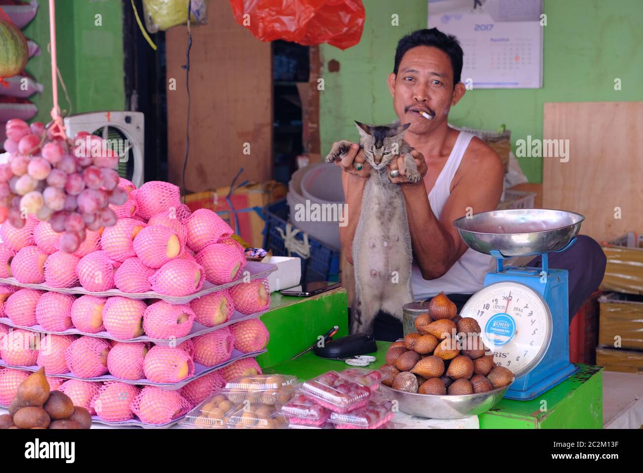 Ternate Indonésie - Ternate City marché taditional vente stall Banque D'Images