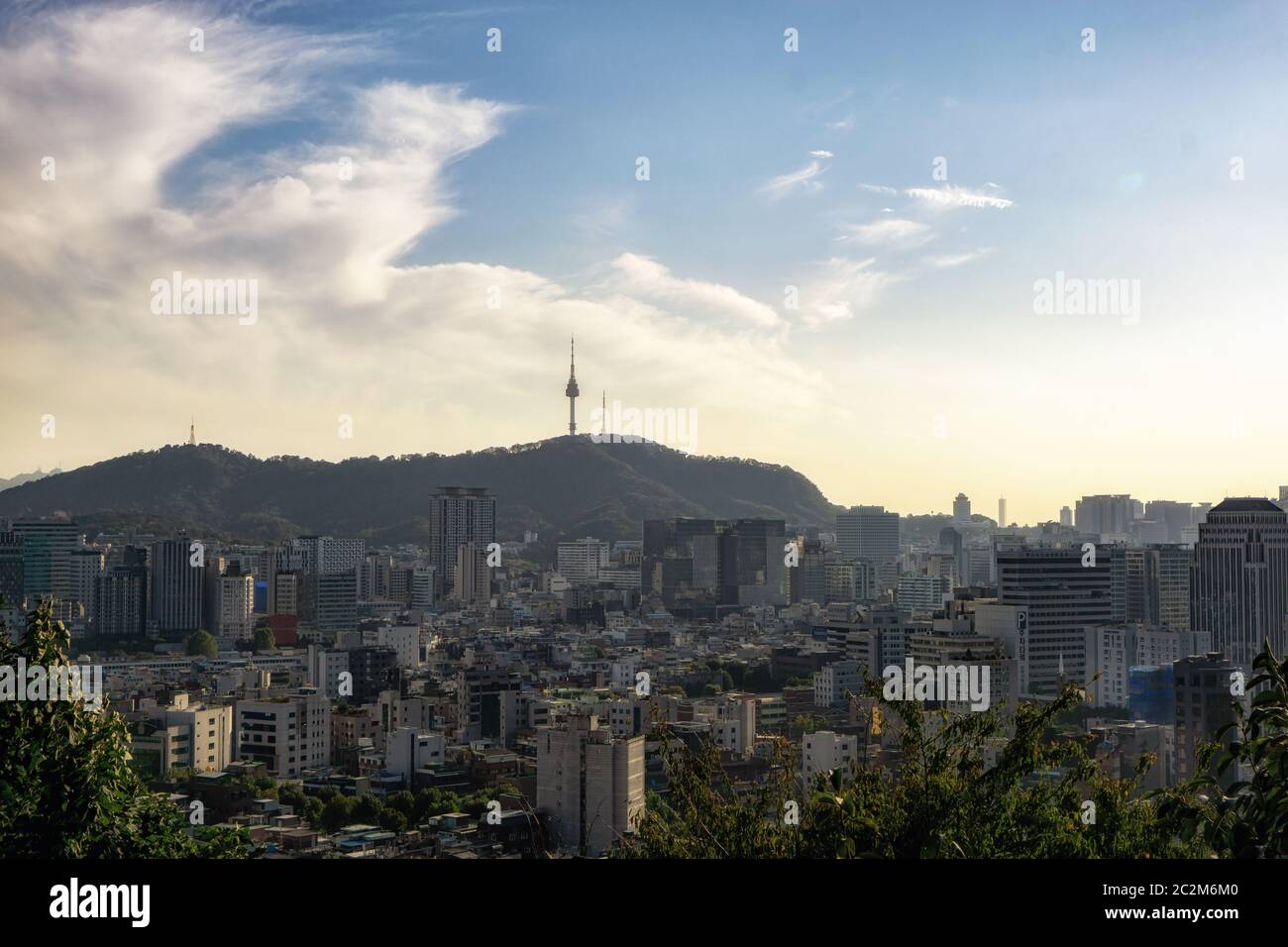 vue sur la tour de séoul namsan Banque D'Images