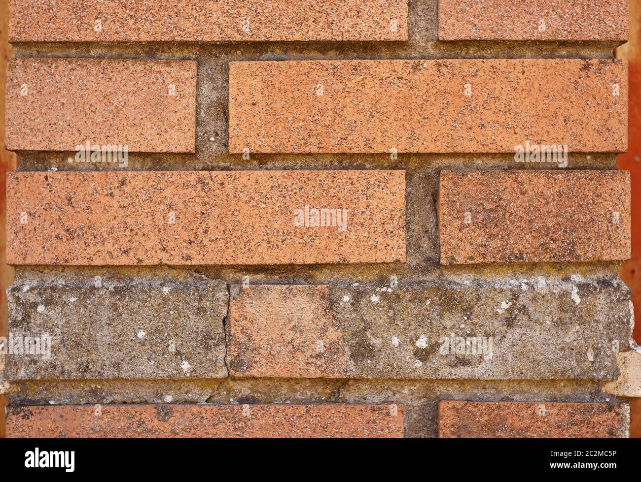 La texture des briques dans un mur utilisable comme un arrière-plan ou des ressources graphiques. Banque D'Images