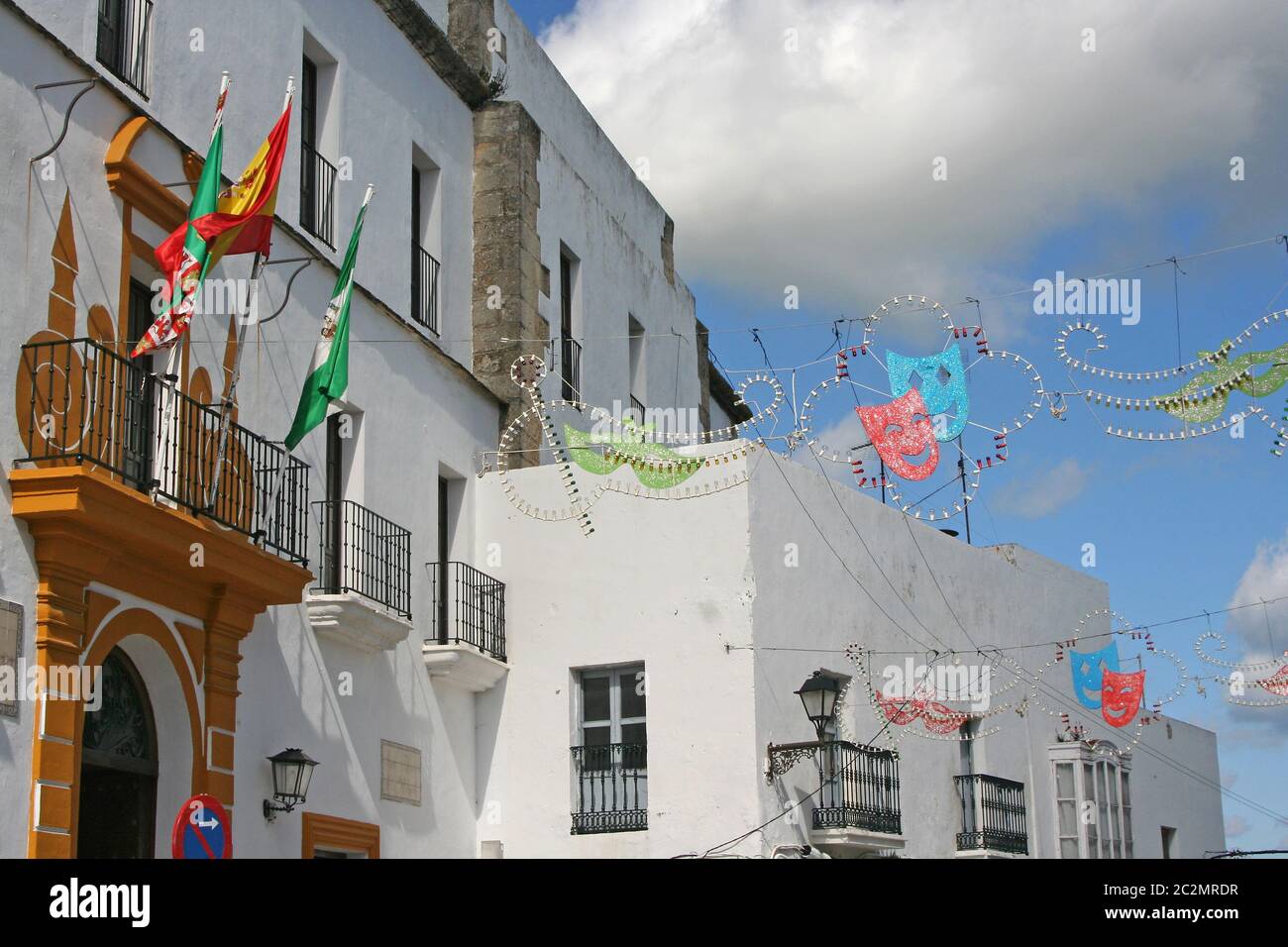 Hôtel de ville à Vejer. Andalousie Banque D'Images