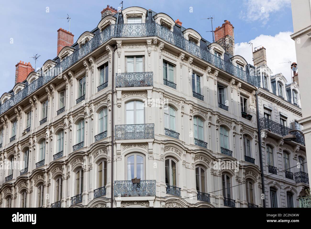 Bâtiments résidentiels historiques à Lyon, France Banque D'Images