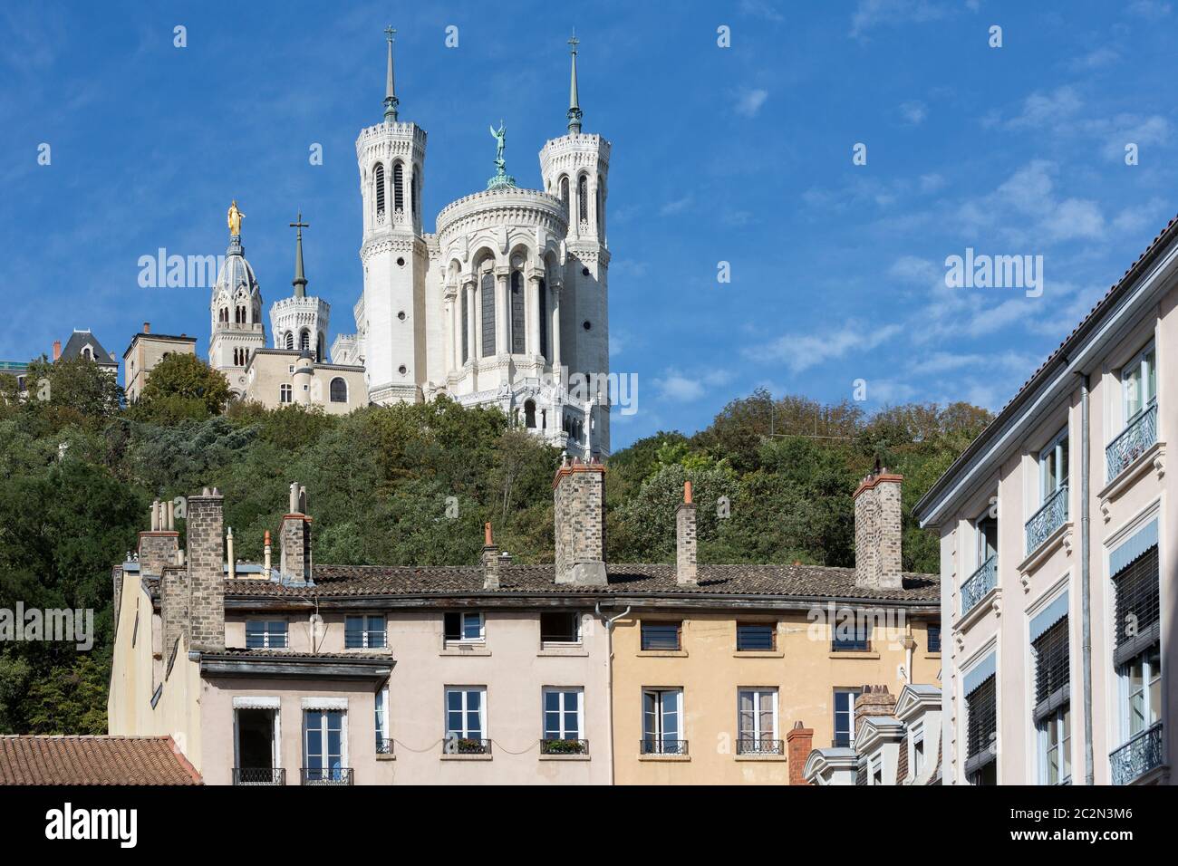 Église notre-Dame de Fourvière à Lyon, France Banque D'Images