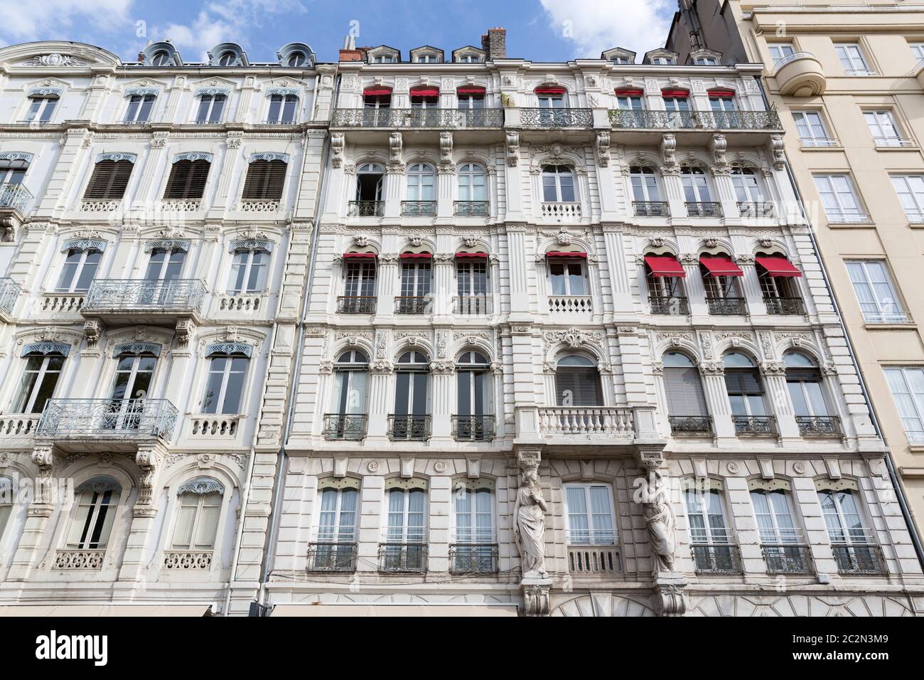 Bâtiments résidentiels historiques à Lyon, France Banque D'Images