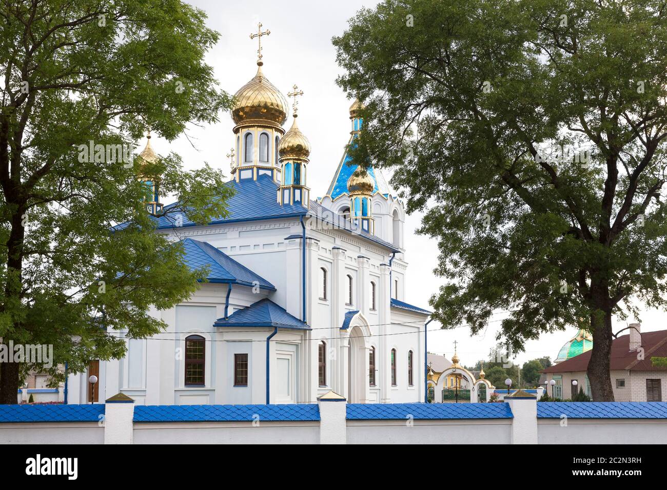 Église orthodoxe russe dans le village de Motyl en Biélorussie, Russie-Blanche Banque D'Images
