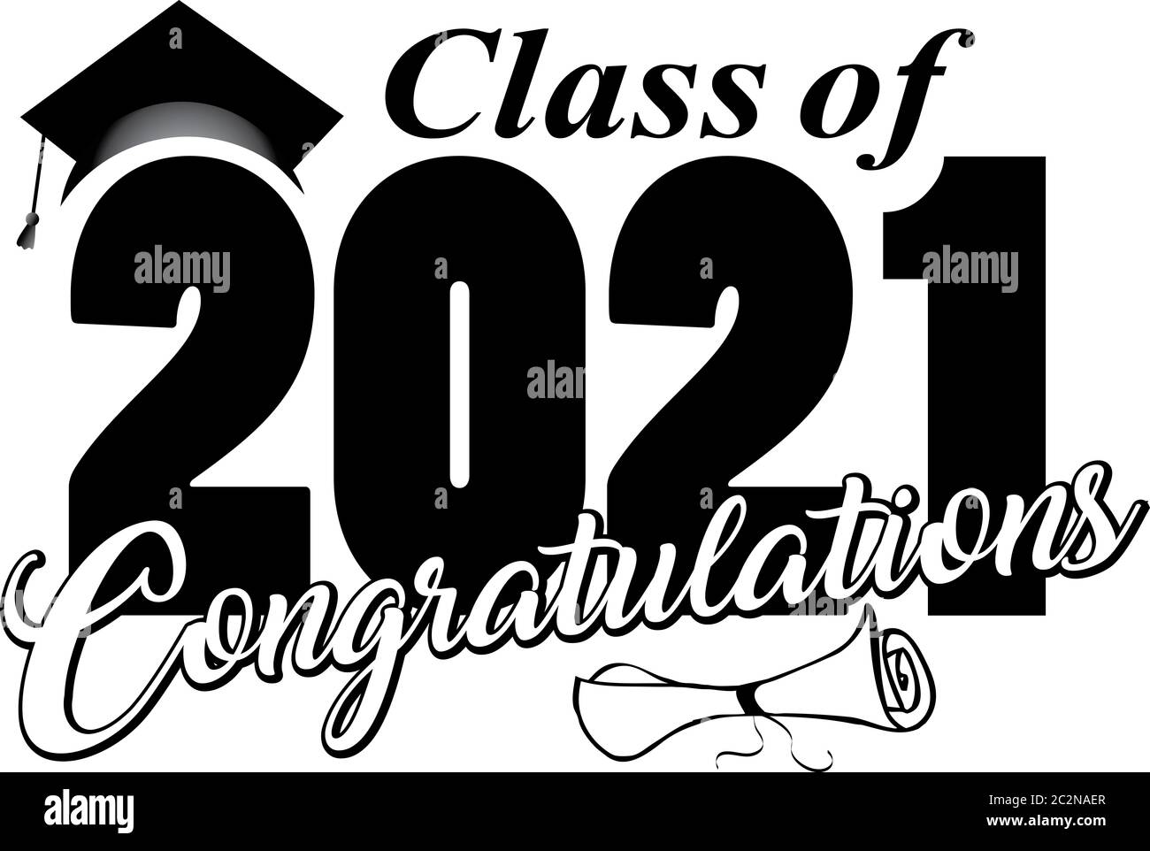 Félicitations classe de 2021 Banque D'Images