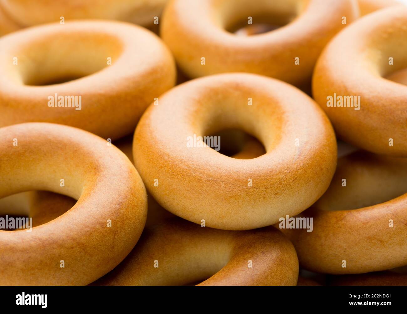 Libre d'un grand nombre de délicieux bagels Banque D'Images