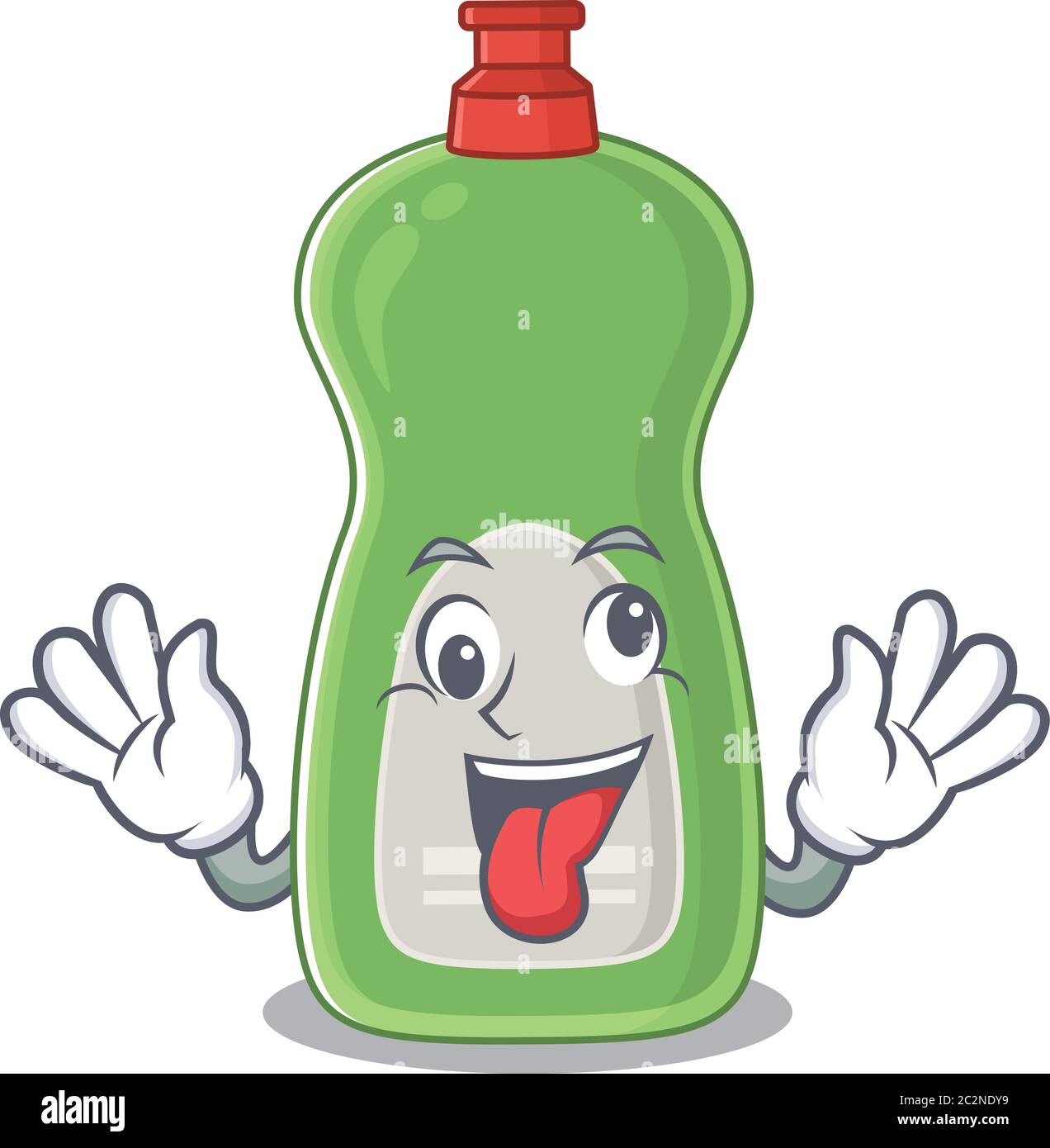 Une mascotte de liquide vaisselle ayant un drôle de visage fou Image  Vectorielle Stock - Alamy