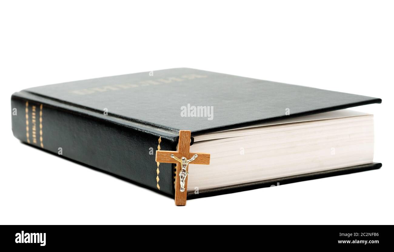 Bible et Croix Banque D'Images