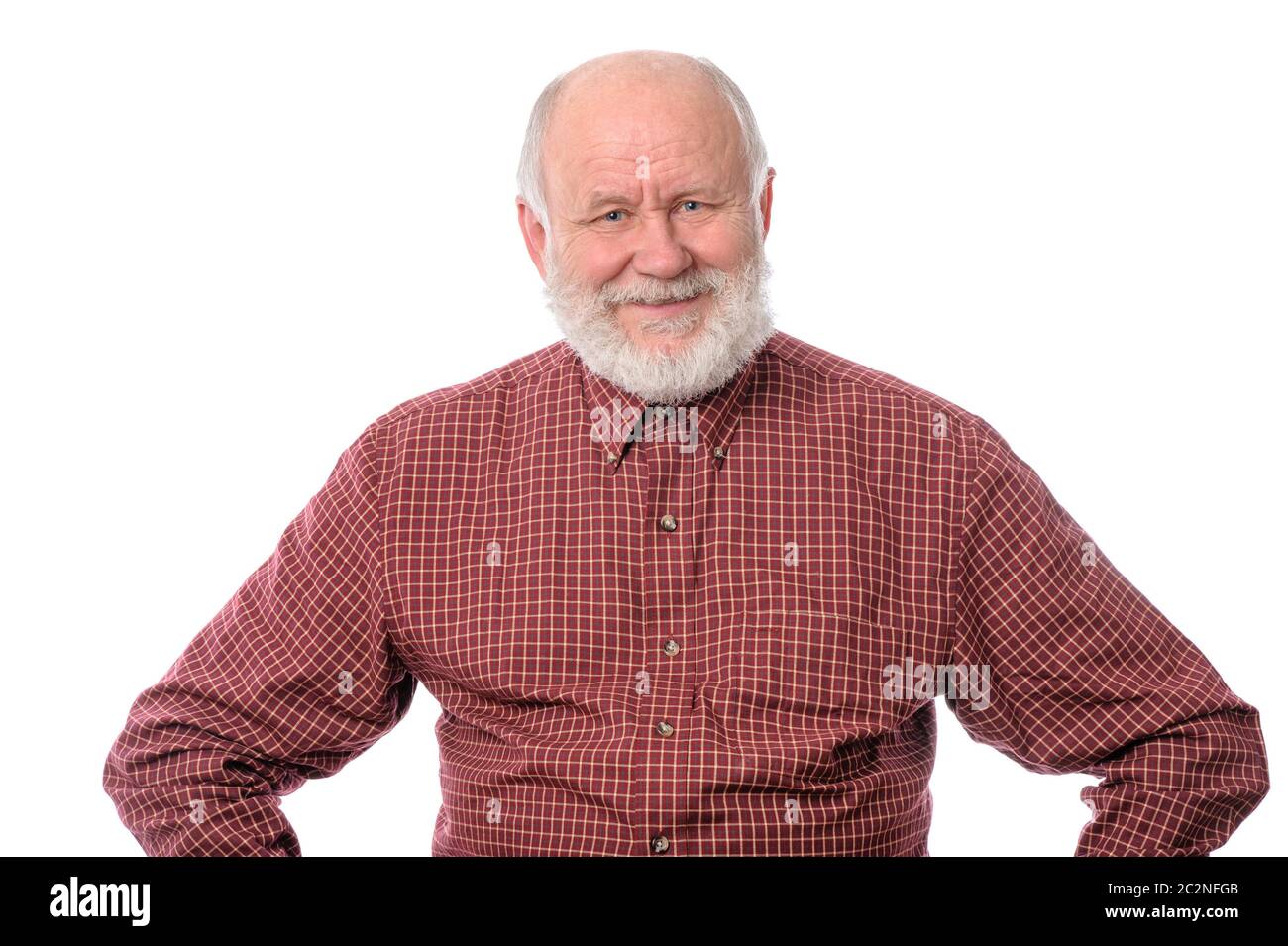 Man souriant isolated on white Banque D'Images