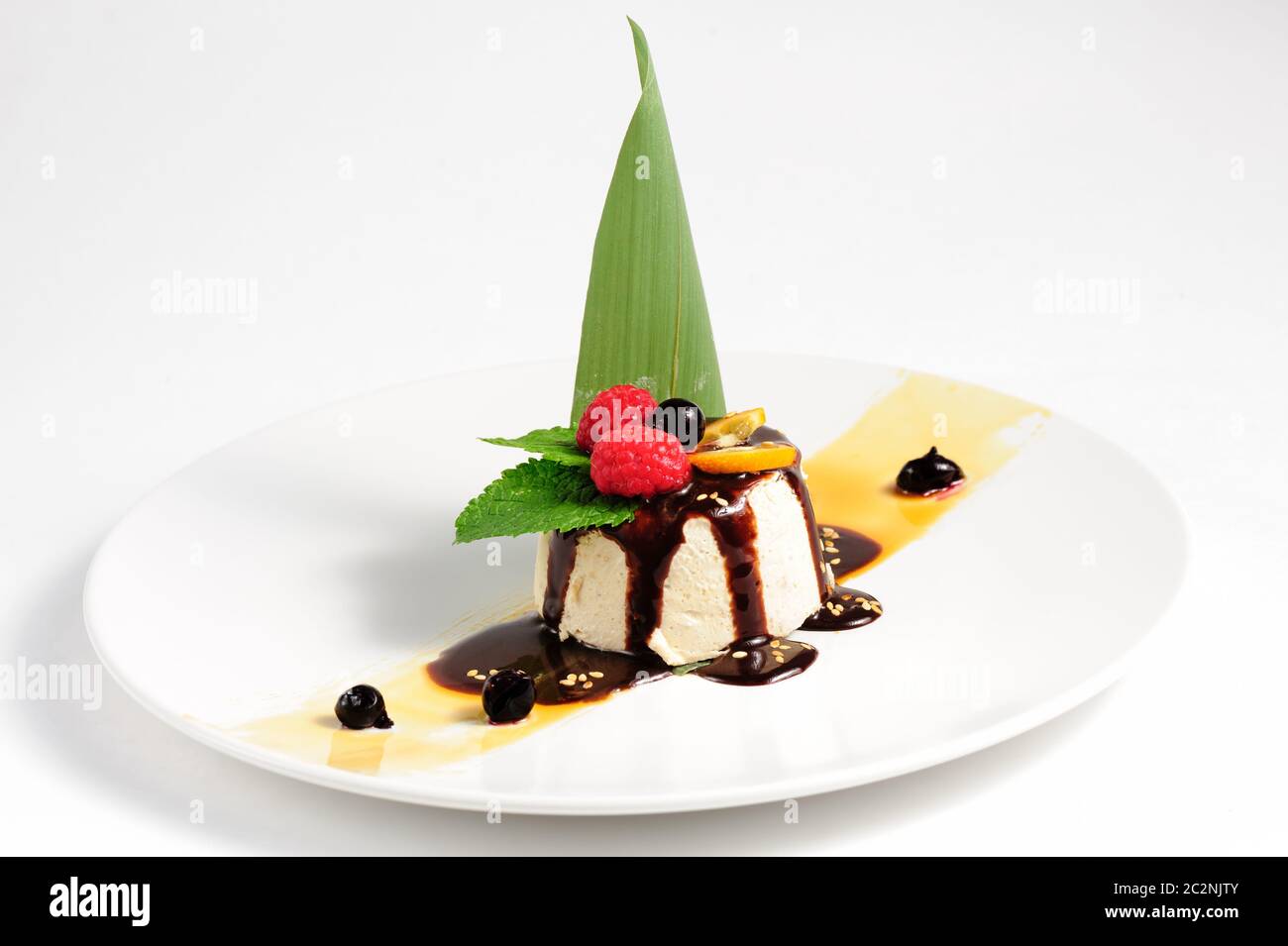 Semifredo, italian ice cream dessert halva avec Banque D'Images