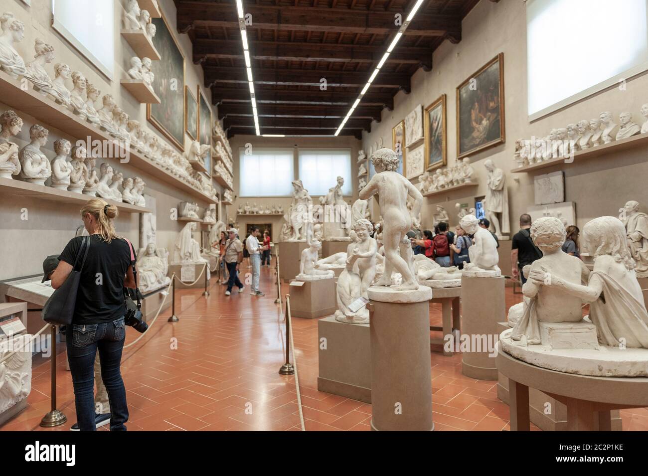 Exposition de plâtres à la Gipsoteca Bartolini dans la Galleria dell'Accademia di Firenze (Galerie de l'Académie de Florence), Florence, Italie Banque D'Images