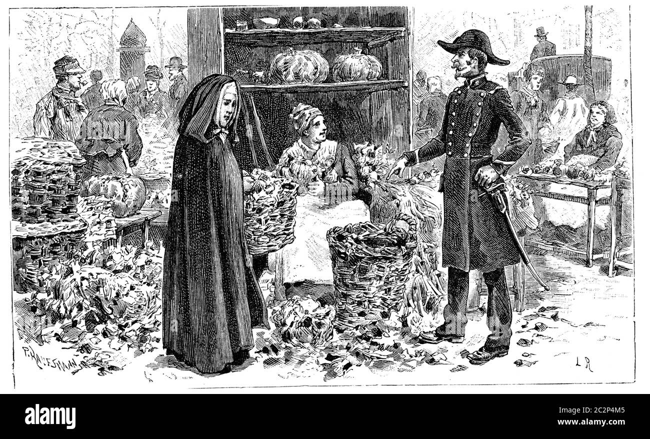 Mais, dit la bonne femme, la petite sœur ne mendient pas, vintage gravé illustration. Banque D'Images