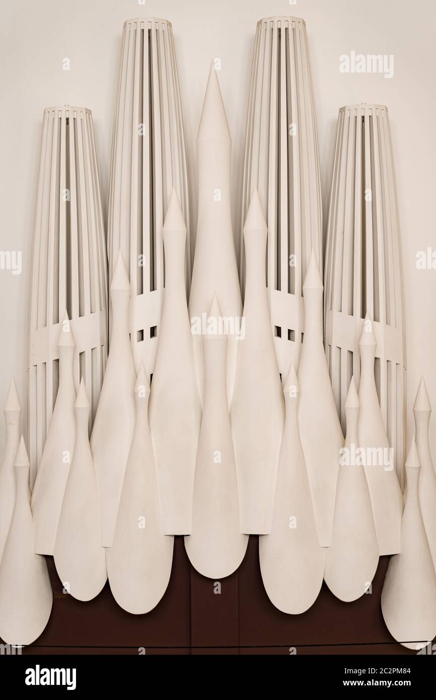 Un modèle de la Sagrada Familia tours en plâtre dans le studio de l'architecte. Banque D'Images