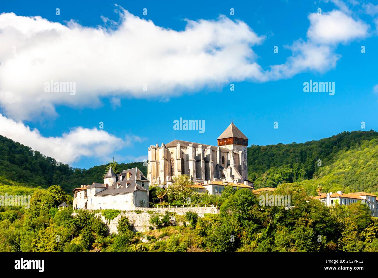 La cathédrale de Saint Bertrand de Comminges en France Banque D'Images