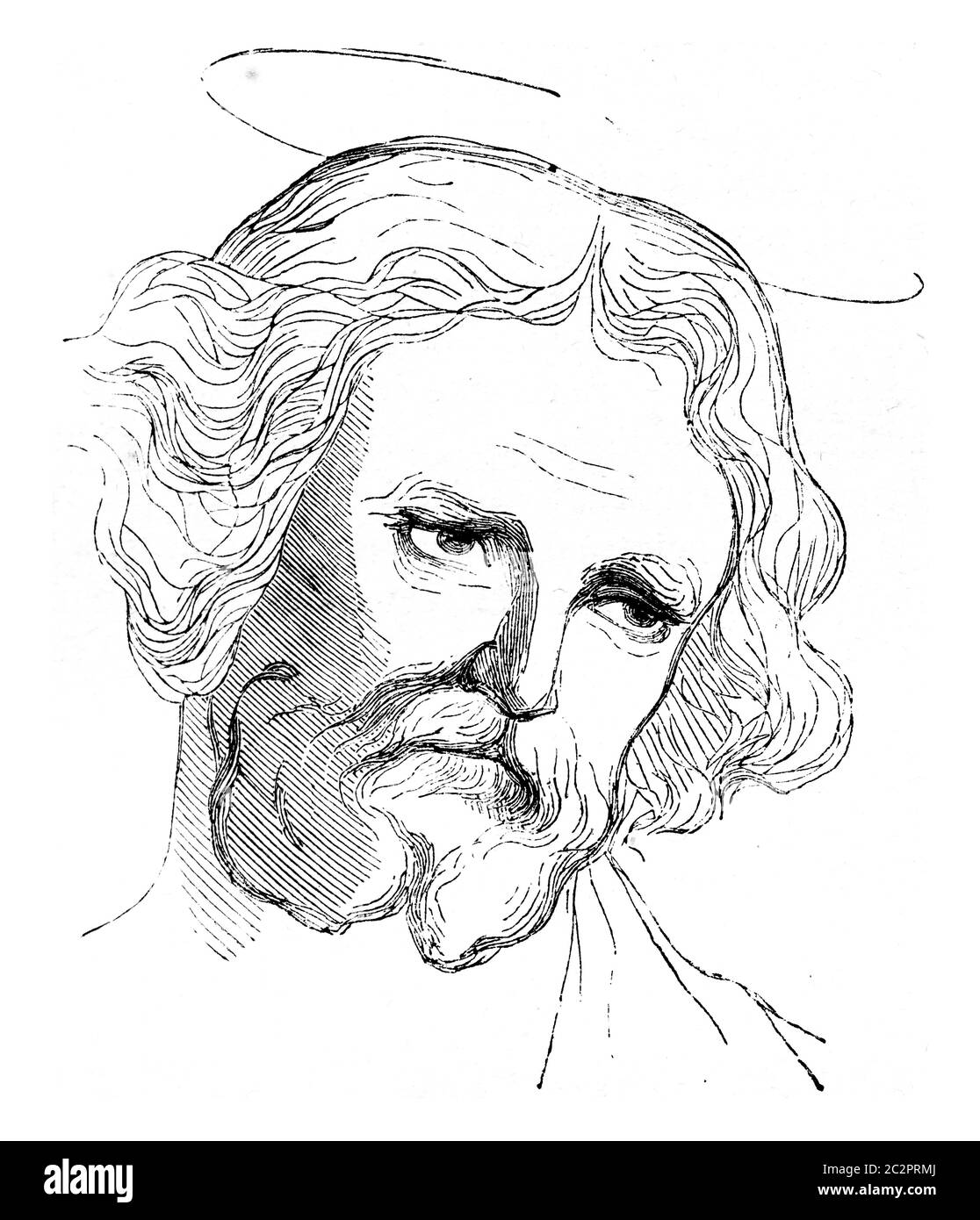 Saint Pierre, illustration gravée d'époque. Magasin Pittoresque 1847. Banque D'Images
